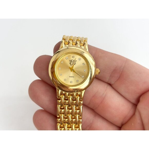 Elizabeth Taylor Bracelet Style Gold Ladies Vintage Wristwatch - 26mm - WORKS! - Picture 7 of 11